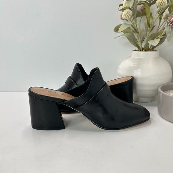 Bernardo Natasia Slip On Leather Mules Block Heels Buckle Women's 7 M NWOB - Picture 7 of 11
